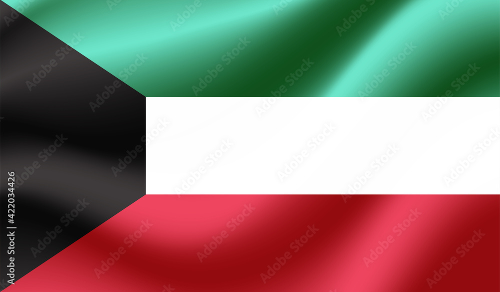 Kuwait grunge style flag. Vector EPS10