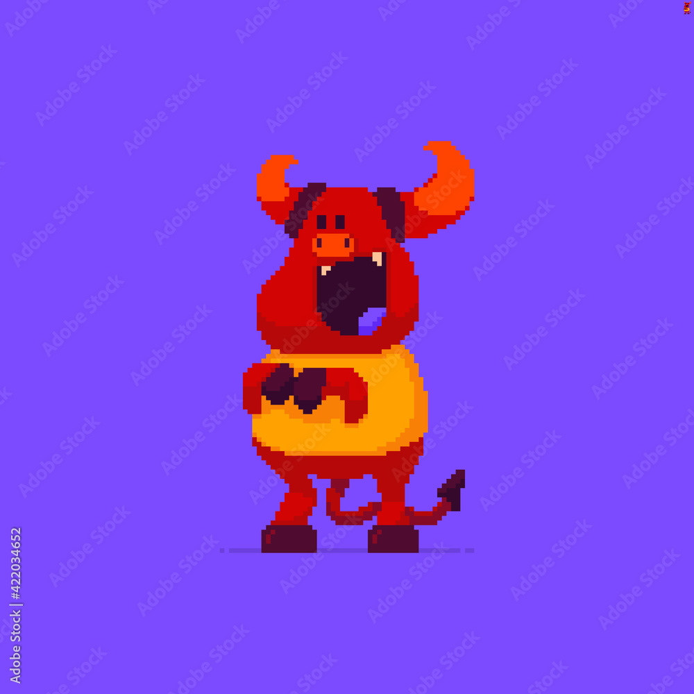 Fototapeta premium Pixel Art Imp