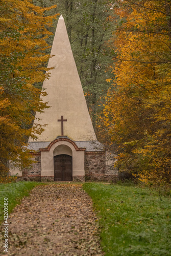 pyramid crypt in Poland