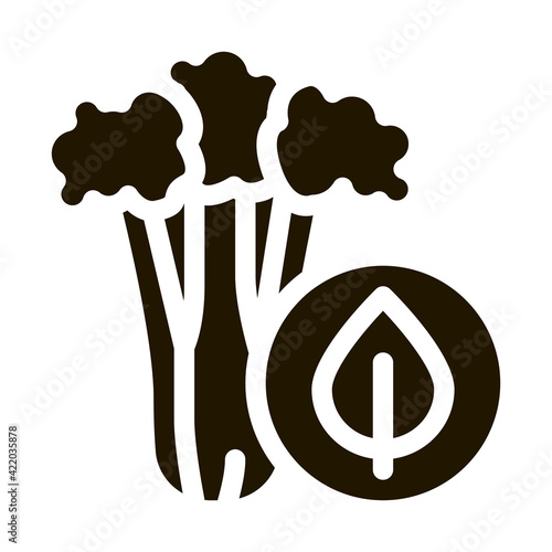 celery Plant Icon Vector Glyph Illustration