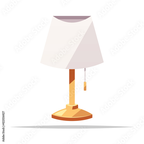 Table lamp vector isolated illustration