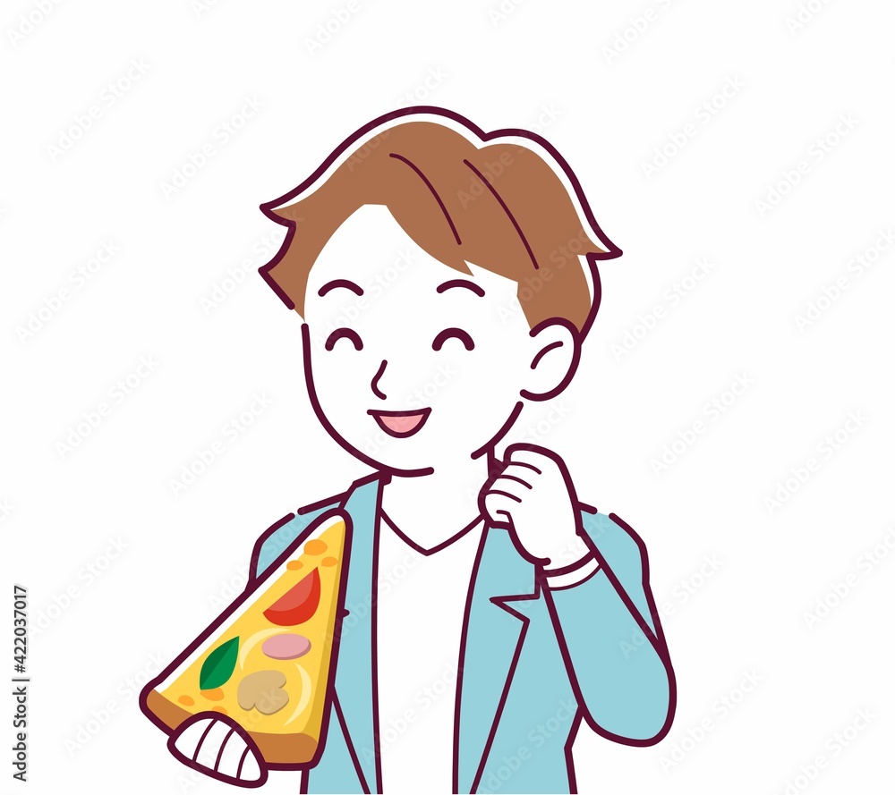 ピザを食べる人 ピザを食べる人