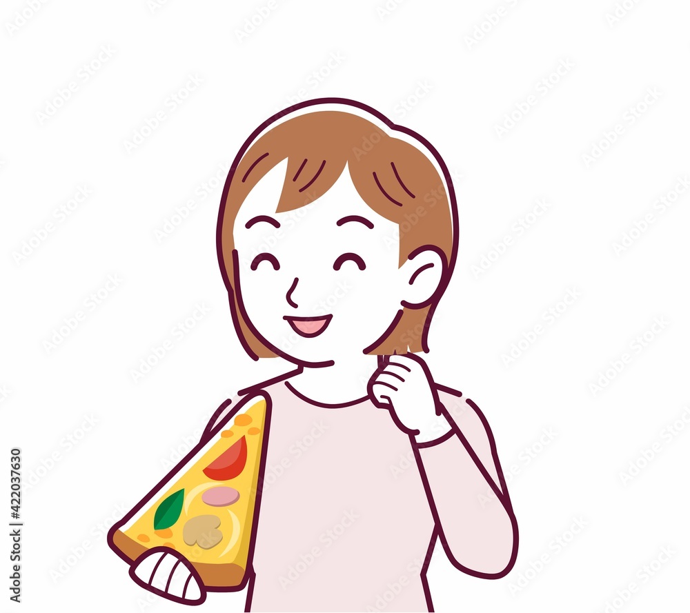 ピザを食べる人 ピザを食べる人