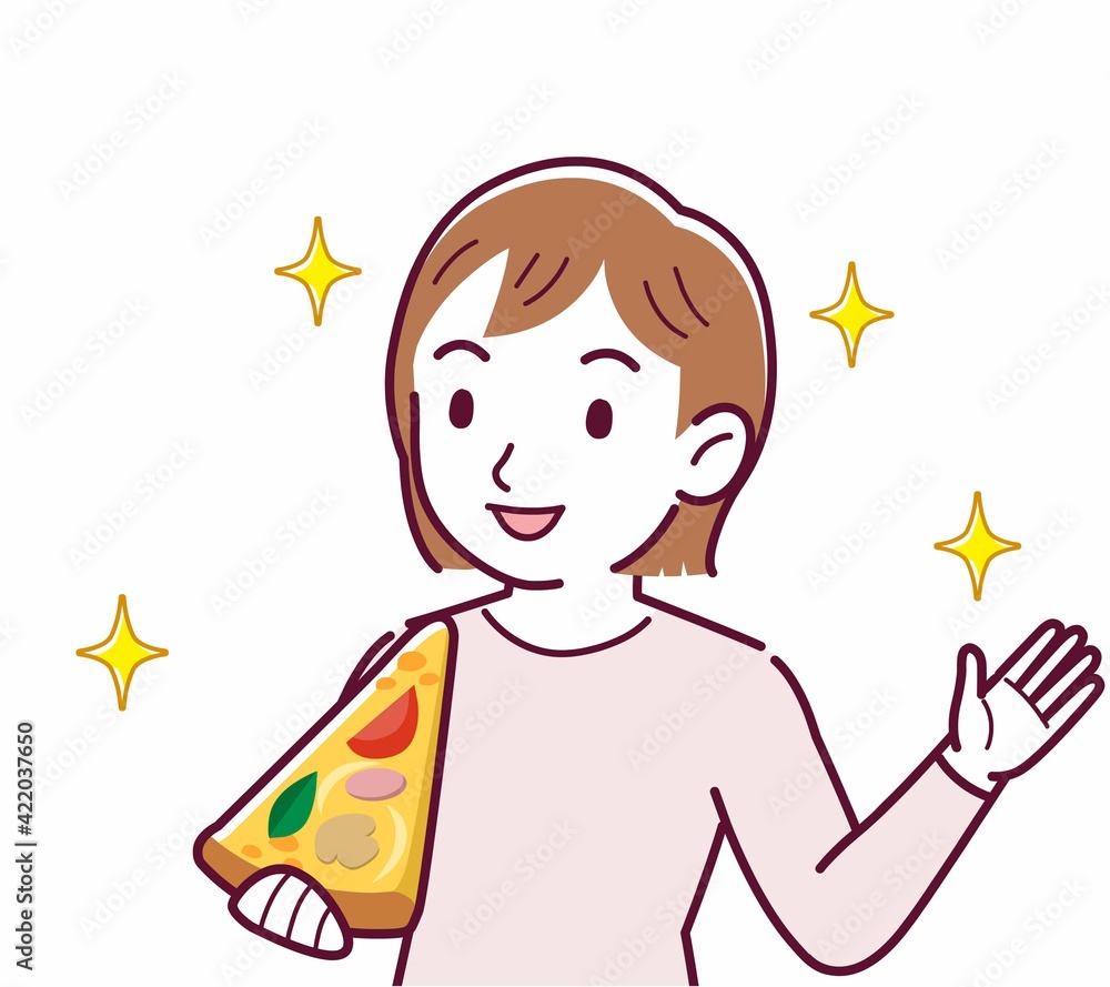 ピザを食べる人 ピザを食べる人