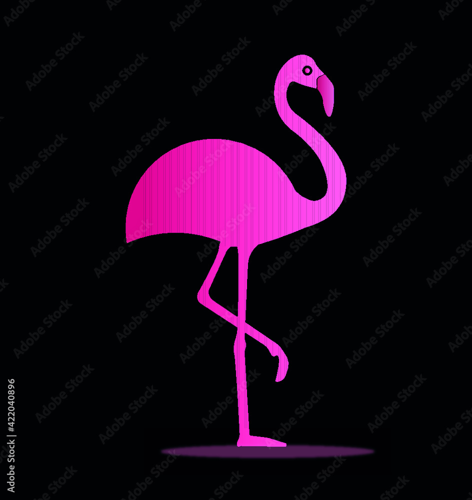 flamingo illustrazion icon 