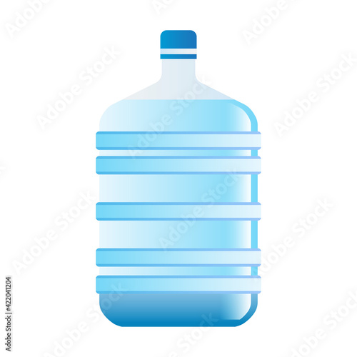 mineral water bottle isolated on white background. vector illustration