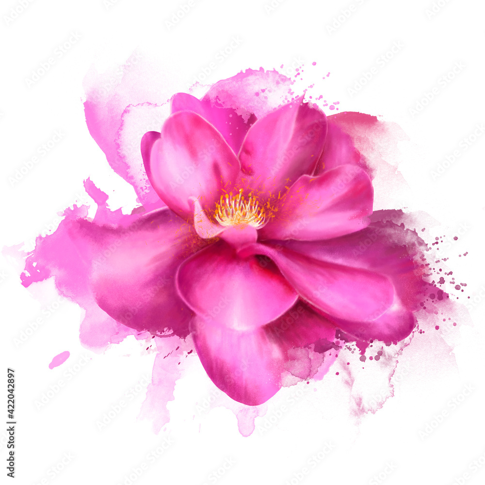 Beautiful bright rosehip flower. Spring summer outdoors in the open air close-up macro. A gentle gentle airy image in red tones Beautiful bright rosehip flower. Spring summer outdoors in the open air close-up macro. A gentle gentle airy image in red tones