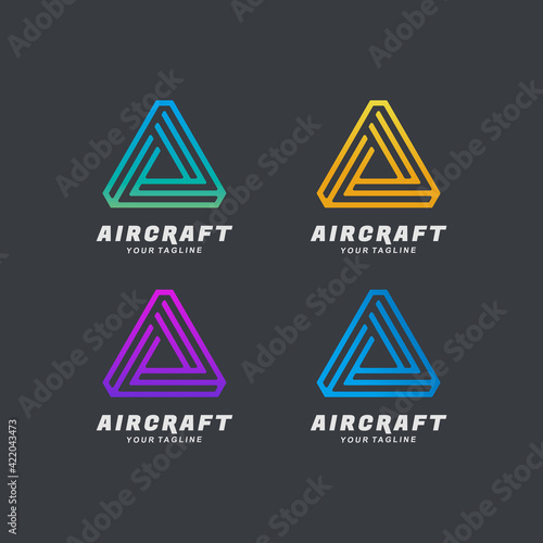 Triangel Geometric Logo Design Vector Illustration Template Idea