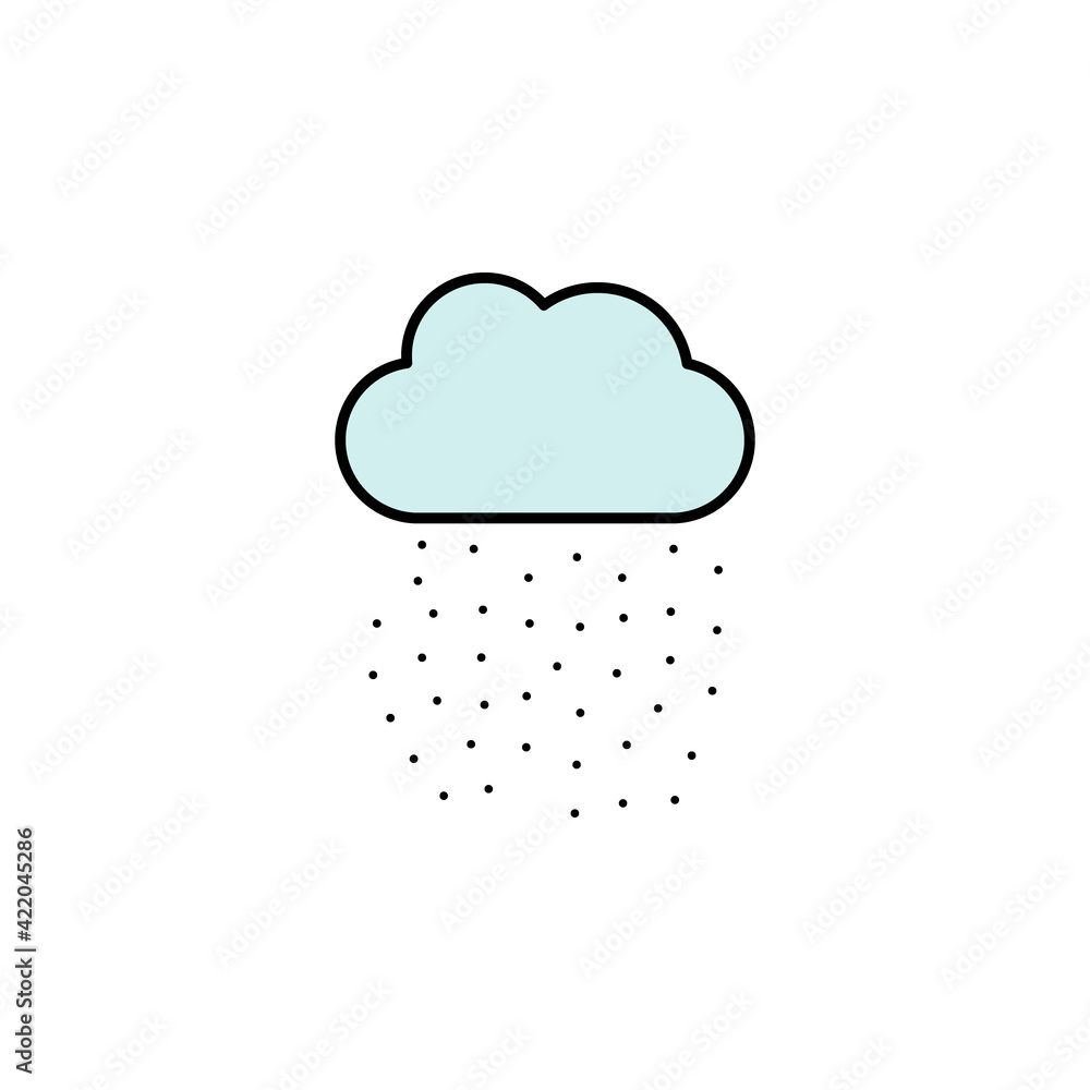 cloud and snow icon. Element of travel illustration. Signs and symbols can be used for web, logo, mobile app, UI, UX cloud and snow icon. Element of travel illustration. Signs and symbols can be used for web, logo, mobile app, UI, UX