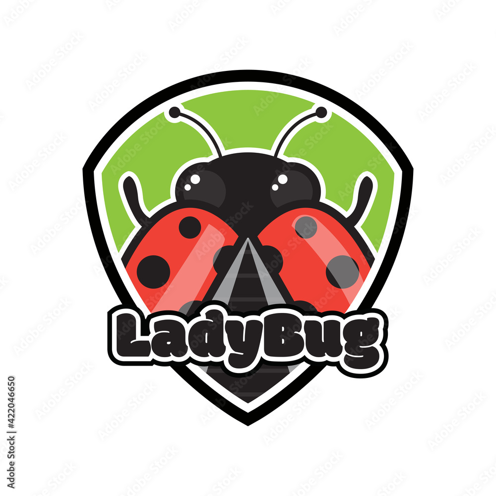 Fototapeta premium lady bug logo isolated on white background vector illustration