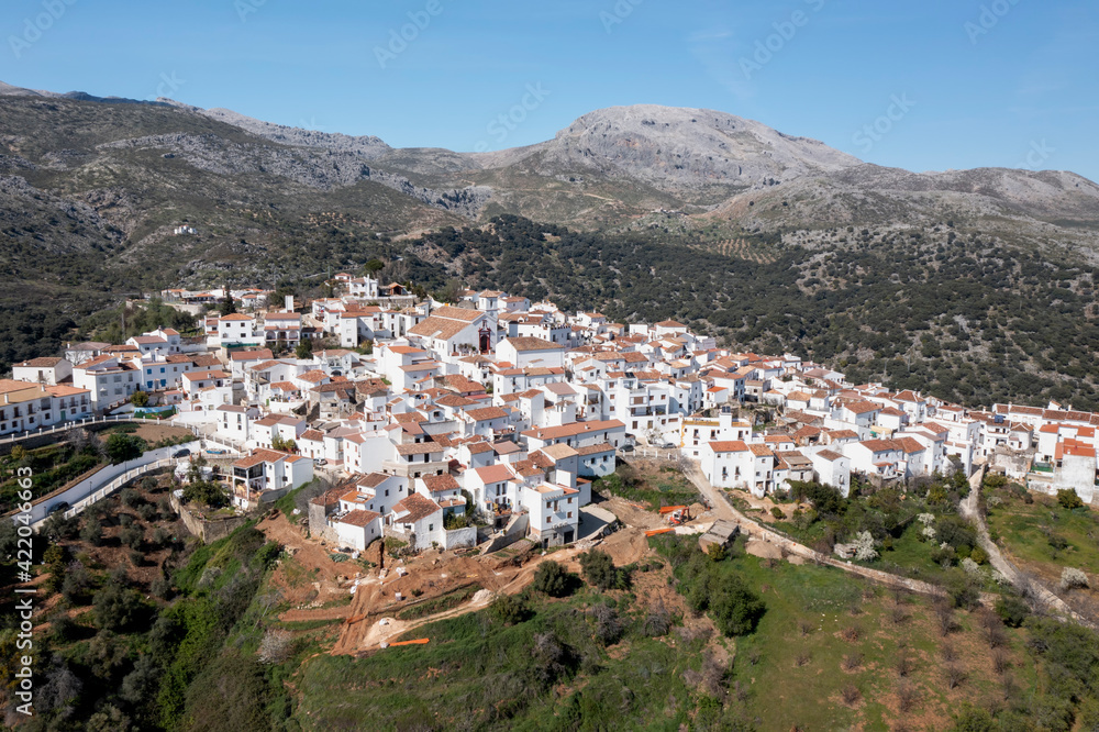 vista del municipio de Cartajima en la comarca del valle del Genal, Málaga