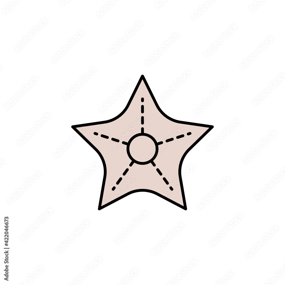 starfish icon. Signs and symbols can be used for web, logo, mobile app, UI, UX
