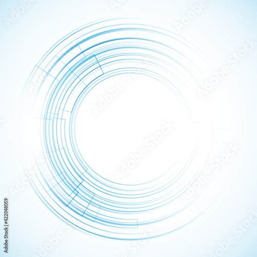 Geometric frame from circles, vector abstract background, wallpaper