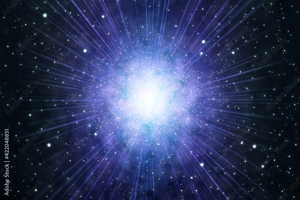 光輝く集中線、球状星団、中央がまぶしく光る星の集まり、超新星爆発のイメージ 光輝く集中線、球状星団、中央がまぶしく光る星の集まり、超新星爆発のイメージ