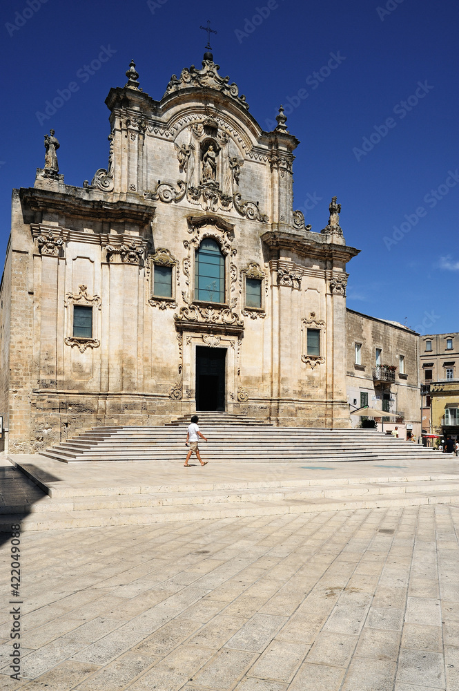 Baroque church of St. Francis of Assisi, Matera, Basilicata, Italy, Europe