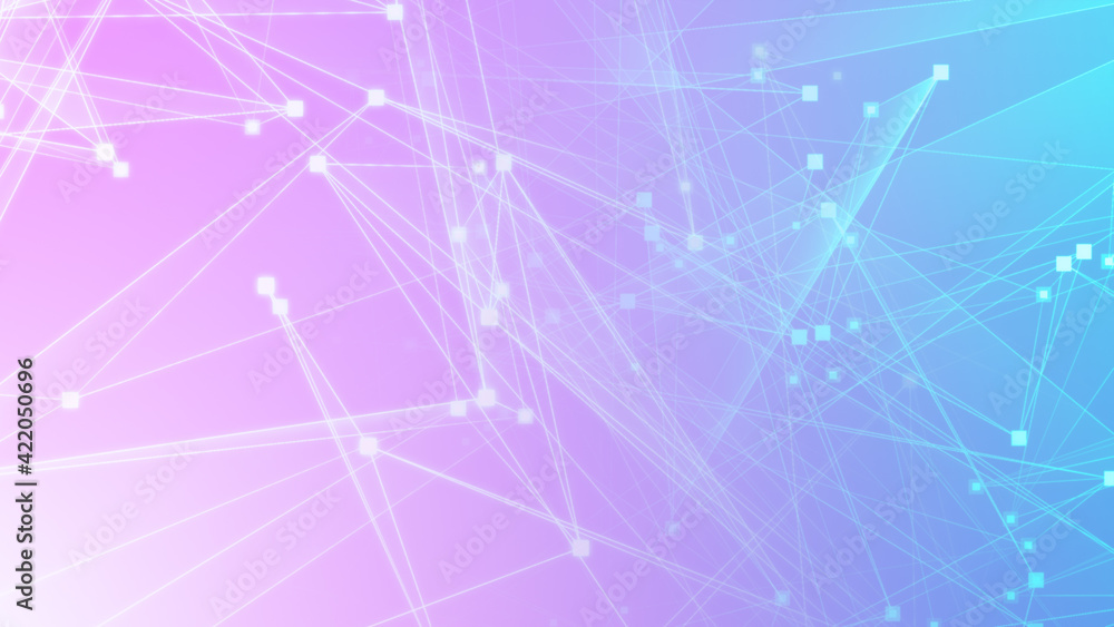 Abstract pink blue polygon tech network with connect technology background. Abstract dots and lines texture background. 3d rendering. Abstract pink blue polygon tech network with connect technology background. Abstract dots and lines texture background. 3d rendering.