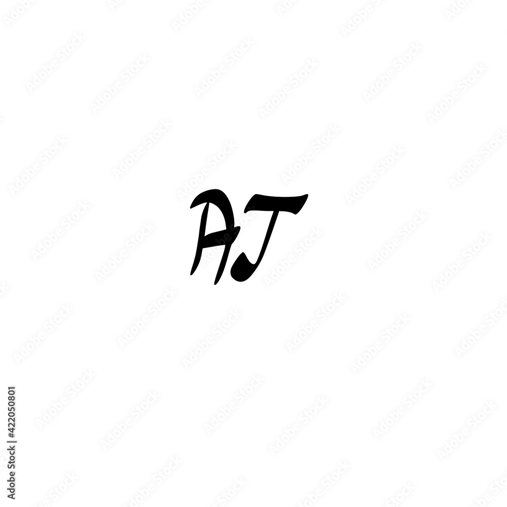 AJ initial handwriting logo for identity AJ initial handwriting logo for identity