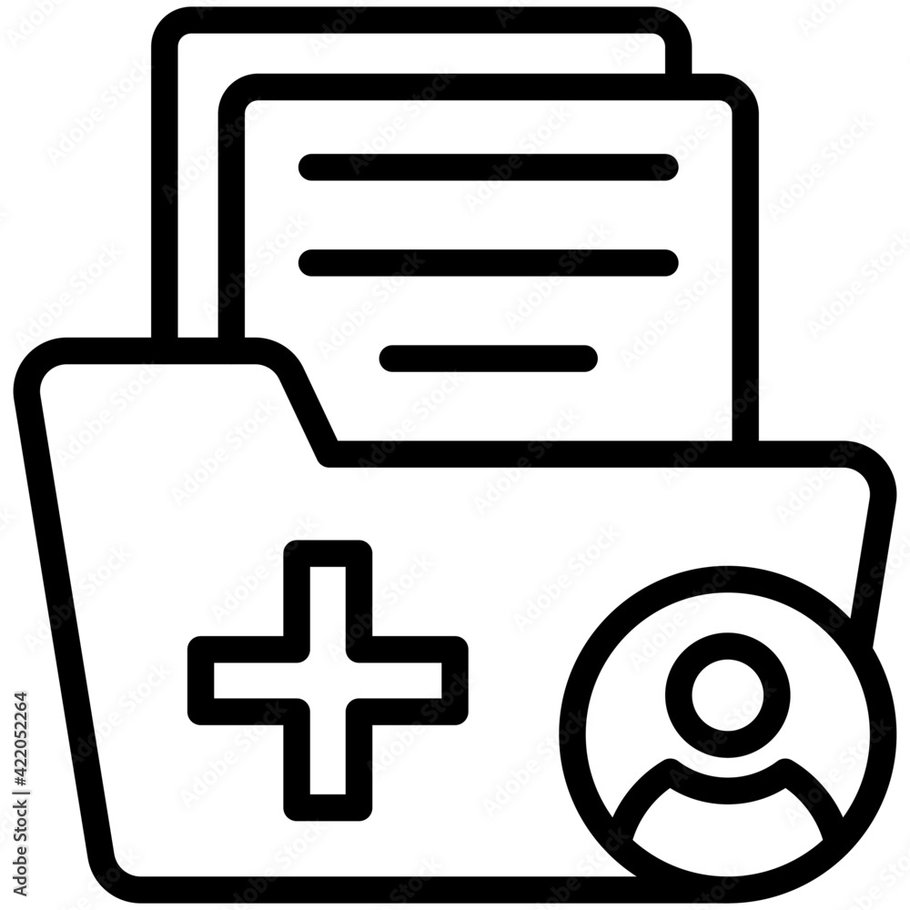 an icon of medical folder an icon of medical folder