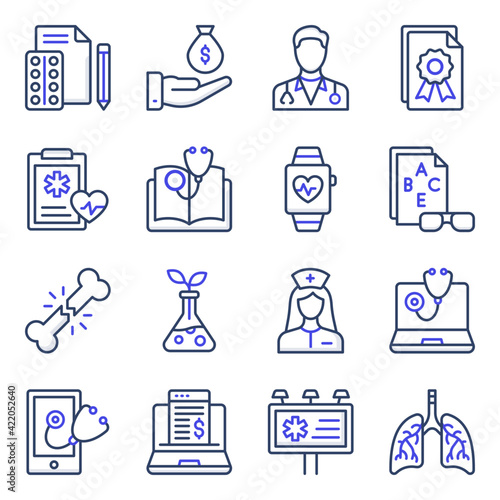 Pack of Medical Flat Icons 