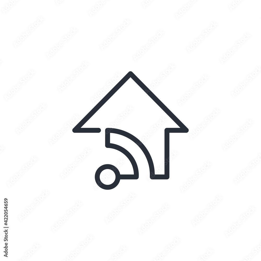 Mobile office. Vector linear icon illustration isolated on white background. Mobile office. Vector linear icon illustration isolated on white background.