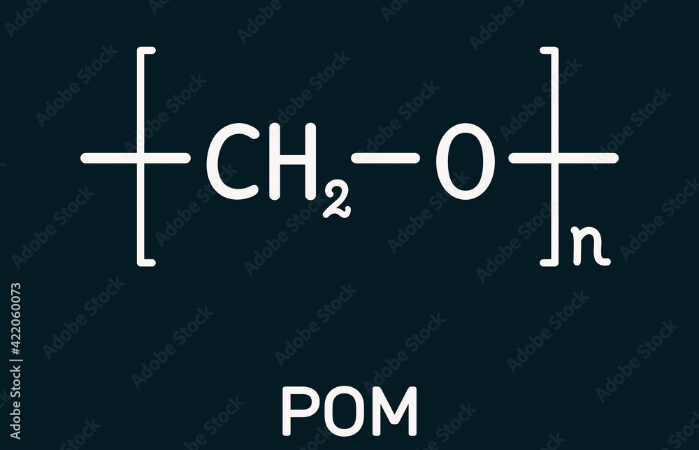 Polyoxymethylene, POM, acetal, polyacetal, polyformaldehyde molecule