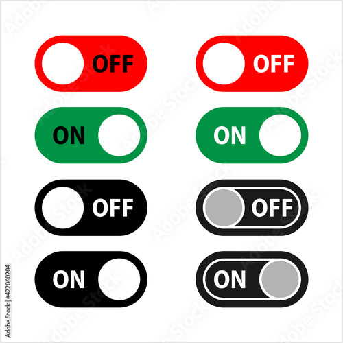 On Off Slider Switch Icon, Power, Option Toggle Switch