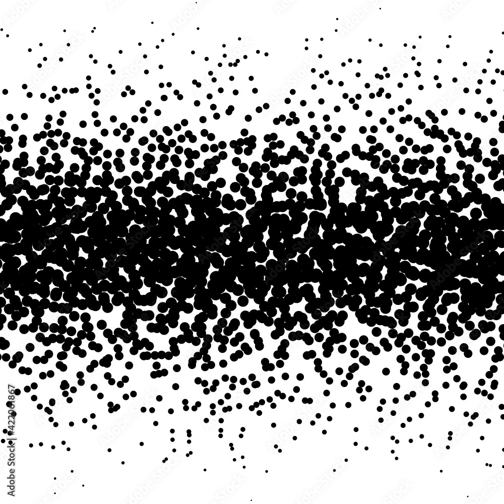 Background with irregular, chaotic dots, points, circle. Abstract monochrome pattern. Black and white color. Vector illustration Memphis style Random halftone. Pointillism Background with irregular, chaotic dots, points, circle. Abstract monochrome pattern. Black and white color. Vector illustration Memphis style Random halftone. Pointillism