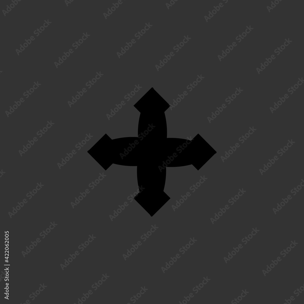 Cross flat icon. Christian religion symbol. Logo design element Cross flat icon. Christian religion symbol. Logo design element
