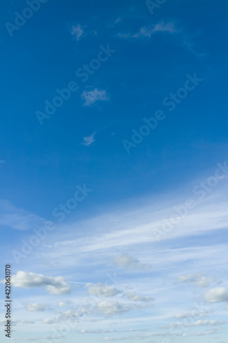 Photo of beautiful blue sky and white clouds ..