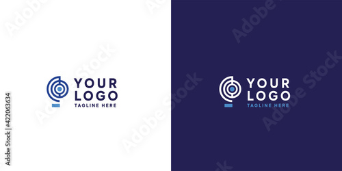 globe vector logo design template