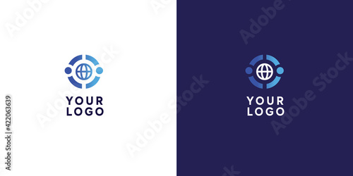 globe vector logo design template