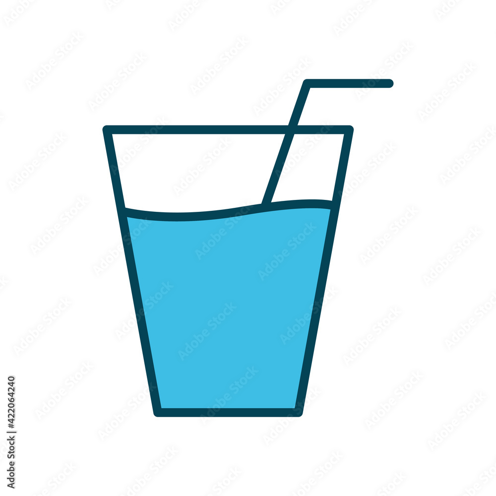 Drink lineal color icon. Editable stroke. Design template vector Drink lineal color icon. Editable stroke. Design template vector
