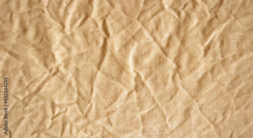 High detailed photo of old fabric. Beige canvas. High detailed photo of old fabric. Beige canvas.