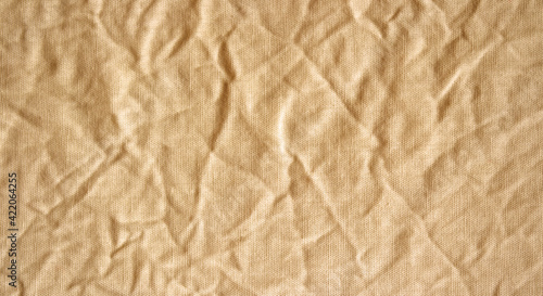 Wallpaper Mural High detailed photo of old fabric. Beige canvas. Torontodigital.ca