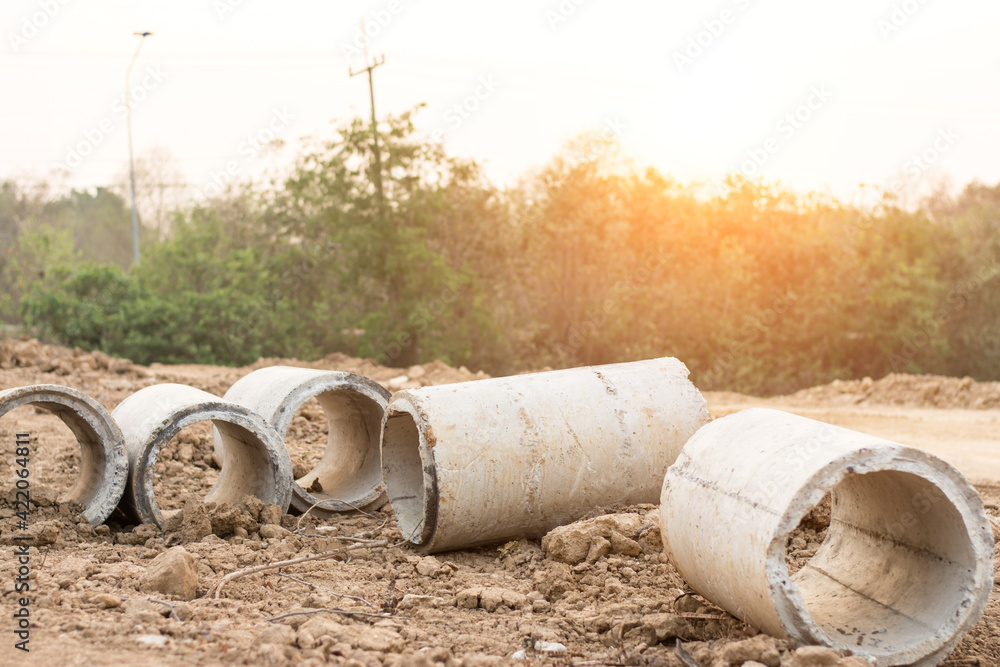 construction site and sunset,New construction site with crane and mechanical equipments on sunset background, construction site and sunset,New construction site with crane and mechanical equipments on sunset background,