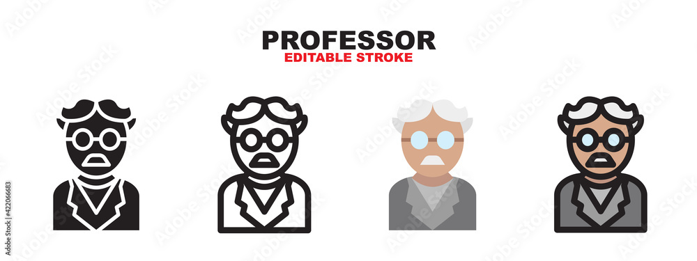 Professor icon set with different styles. Editable stroke and pixel perfect. Can be used for web, mobile, ui and more. Professor icon set with different styles. Editable stroke and pixel perfect. Can be used for web, mobile, ui and more.