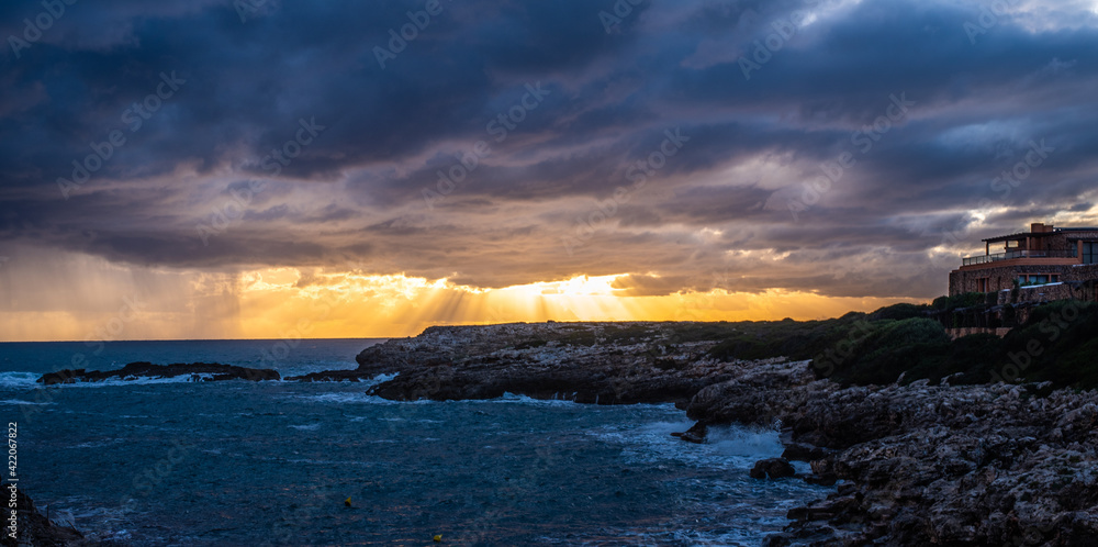 Coucher de soleil à Binibequer (Minorque)