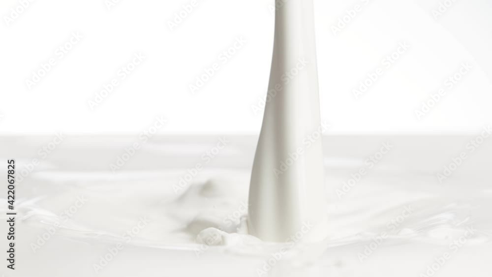 Super slow motion of milk splash isolated on white background. Filmed on high speed cinema camera, 1000 fps. Super slow motion of milk splash isolated on white background. Filmed on high speed cinema camera, 1000 fps.