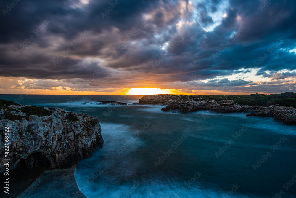 Coucher de soleil à Binibequer (Minorque)