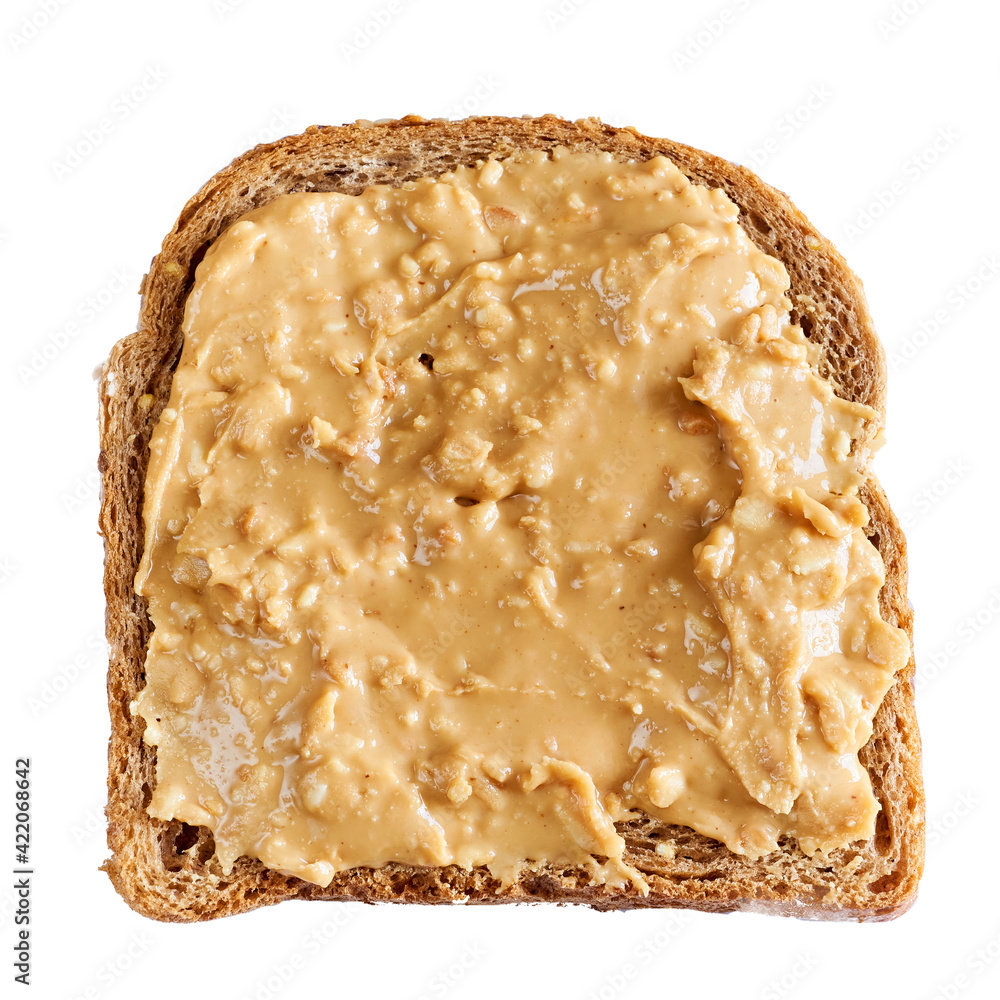 Bread Toast With Crunchy Peanut Butter Stock Photo Adobe Stock