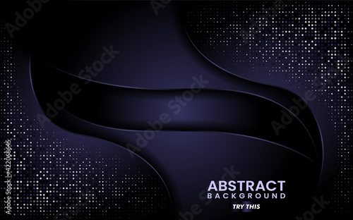 Abstract Dark Navy Purple with Overlap Layer Textured Background Design. Modern Background Illustration.