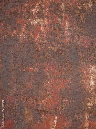 Texture with old rust on metal.