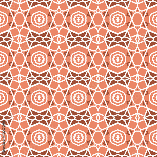 Seamless arabic ornament in brown colors. Vector illustration
