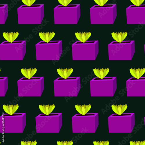 echeveria succulent in a pot pattern