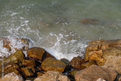Rocks on the coast of the sea