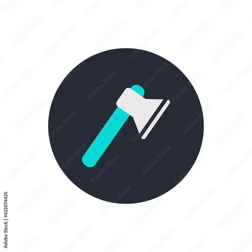 Flat icon of the axe. Element of construction tools for mobile concept and web apps. Flat icon of the axe. Element of construction tools for mobile concept and web apps.