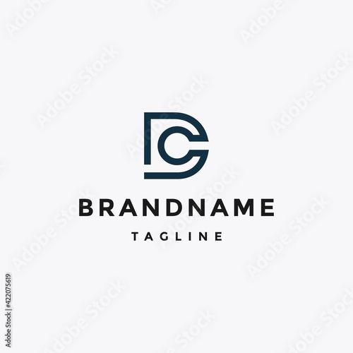 letter dc abstract logo vector design template