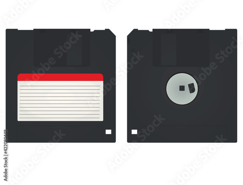 Computer floppy disc. vector illustration