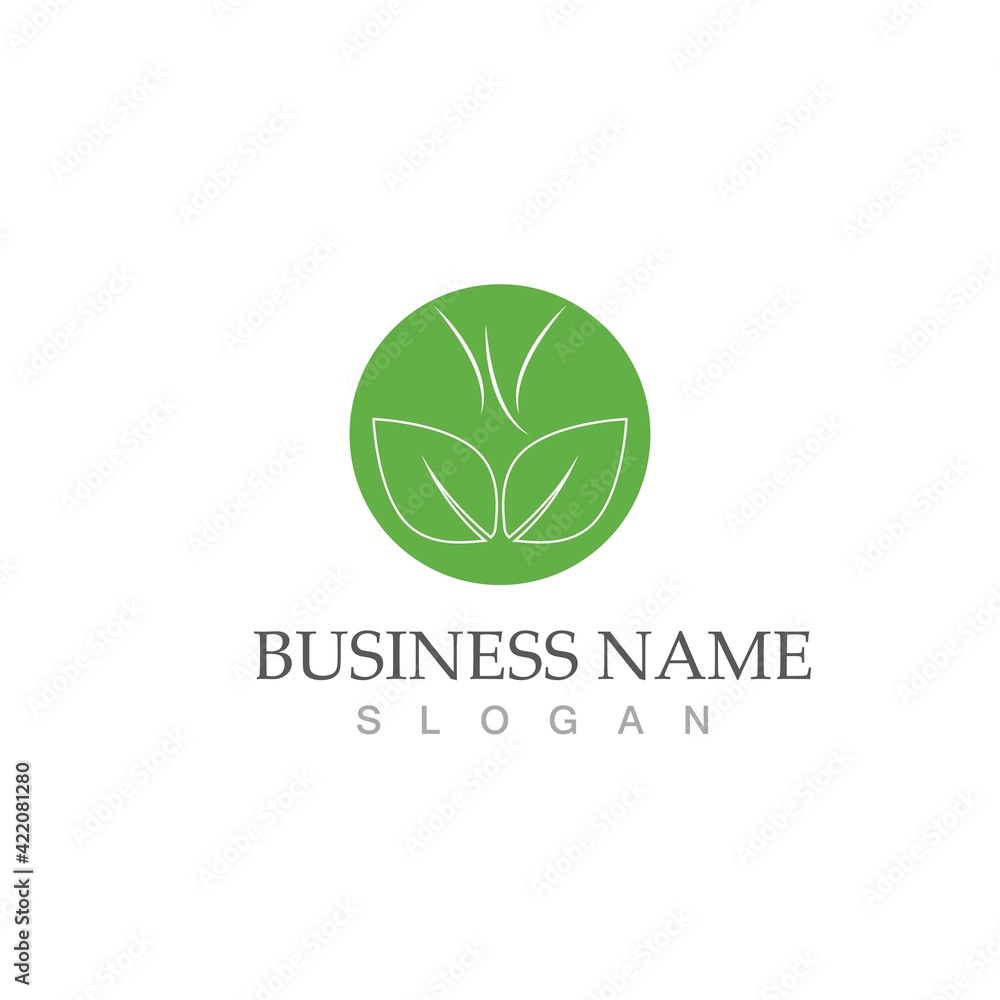 Logos of green Tree leaf ecology Logos of green Tree leaf ecology