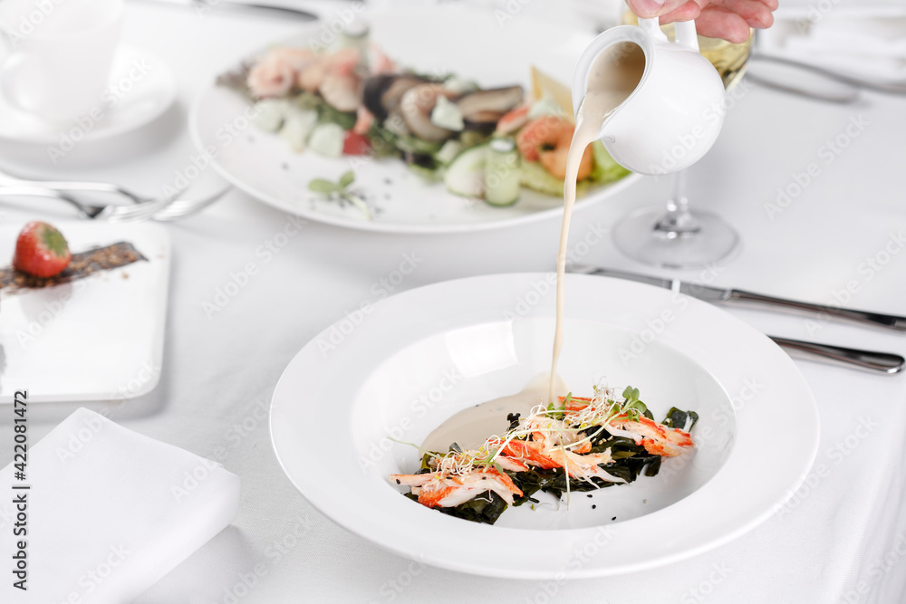 Cream soup with crab meat Cream soup with crab meat
